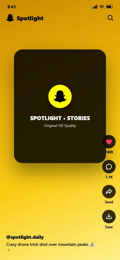 Snapchat Spotlight screenshot